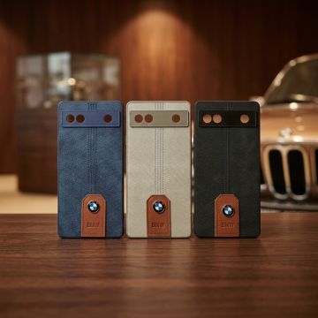 Google Pixel 6A Premium Leather Case with BMW Emblem