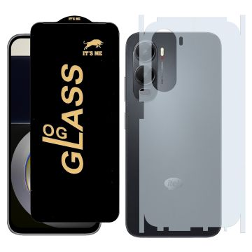 2-in-1 360 Protection for iTel City 200: HD Glass + Back Matte