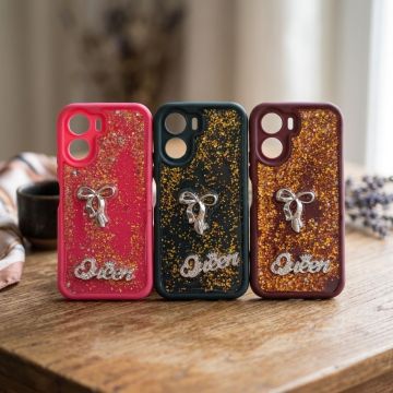 Vivo Y16 Queen Still Glitter Case Glossy Finish