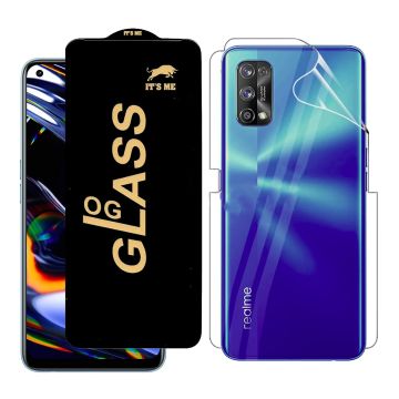 2-in-1 360 Protection for Realme 7 pro: HD Glass + Back Jelly