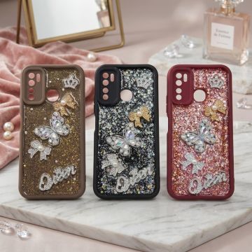 Tecno Spark 5 Back Cover – Glitter Love Multicolor