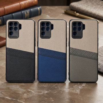Oppo F19 Pro Case Multicolor Dual Tone Premium Soft Leather Back Cover