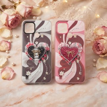 Realme C25Y Premium Heart Printed Cute & Protective Case