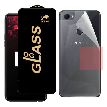 2-in-1 360 Protection for Oppo f7: HD Glass + Back Matte