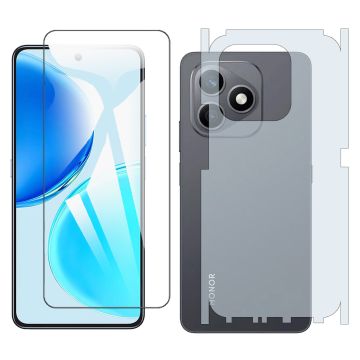 Honor x8d Polish Tempered Glass Premium Quality + Back Matte Thin Sheet Protector 2-in-1 Combo Deal