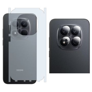 Xiaomi Redmi Note 15 Pro Back Matte Thin Sheet Protector + 9H Back Camera Lens Protector 2-in-1 Back Protection Bundle