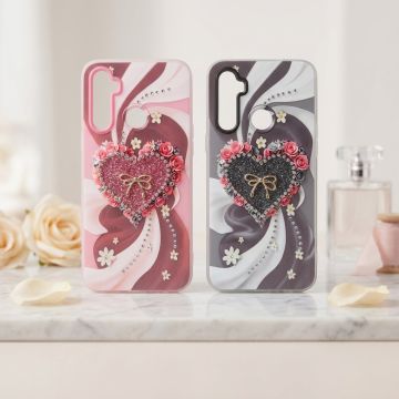 Realme 5  Premium Heart Printed Cute & Protective Case