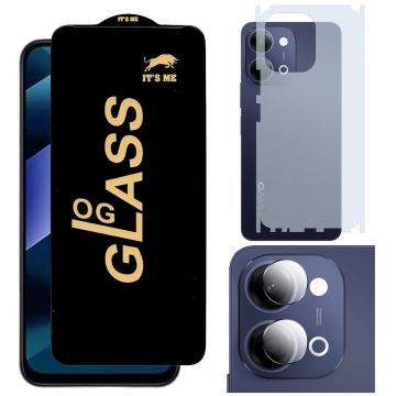 3-in-1 Full Protection for Xiaomi Poco C85: HD + Matte + Camera