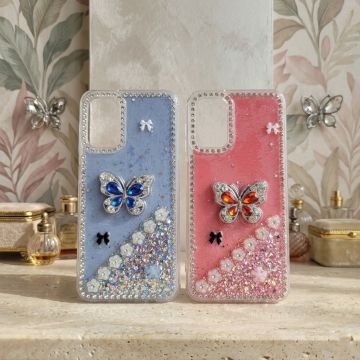 Ultimate Samsung A04s Butterfly Visual Stone Polished Stylish Phone Wrap