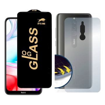 2-in-1 360 Protection for Xiaomi redmi 8: HD Glass + Back Matte