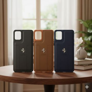 Premium Leather Type Soft Silicone Protective Case for Samsung Galaxy A06