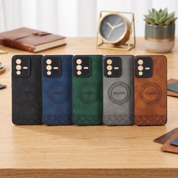 Vivo V23 Back Cover Premium Leather Magnetic Circle Back Cover For Vivo V23 Shockproof Protective Case