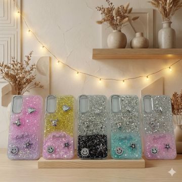 Premium Vivo Y20A Back Cover Featuring Shimmering Butterfly Motif and Crystal Accents