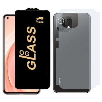 2-in-1 360 Protection for Xiaomi mi 11 lite 4g: HD Glass + Back Matte