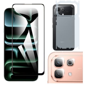 3-in-1 360 Matte Bundle for Infinix Note 60: 9D + Matte + Camera