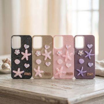 Premium Quality Glitter Starfish Ladies Case For Oppo A16