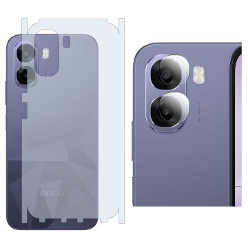 Oppo a6k Back Matte Thin Sheet Protector + 9H Back Camera Lens Protector 2-in-1 Back Protection Bundle