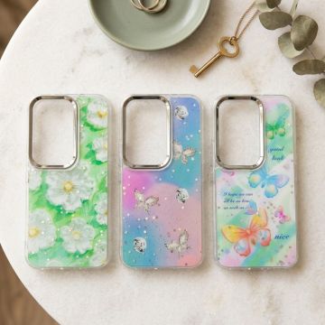 Tecno Camon 50 Butterfly Case Premium Glitter Shiny Printed Cover