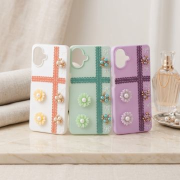 Samsung A07 Fancy Flower Stone Beautiful Floral Back Cover
