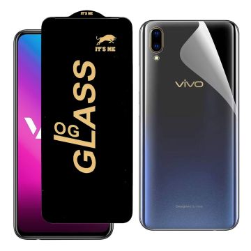 2-in-1 360 Protection for Vivo v11 pro: HD Glass + Back Matte