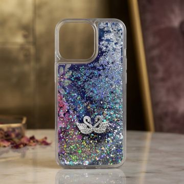 Apple iPhone 15 Pro Max Case Multicolor Liquid Water Glitter Shiny Phone Cover