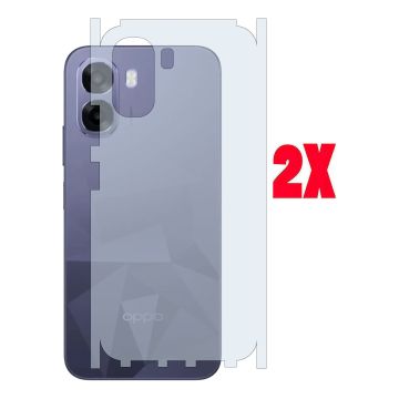 Oppo a6k Carbon Fiber Back Matte Film Anti-Scratch Soft Skin - 2Pcs 