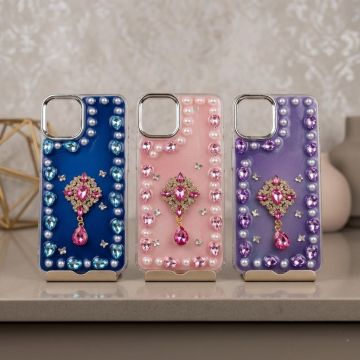 Samsung A07 Boutique Stone Motif Shimmer Case for Elegant Look