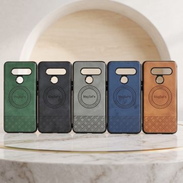 LG V50 Back Cover Premium Leather Magnetic Circle Back Cover For LG V50 Shockproof Protective Case