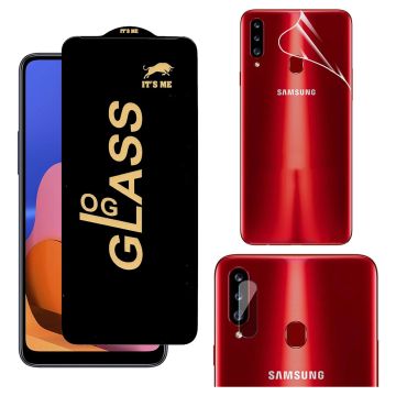 3-in-1 Full Protection for Samsung a20s: HD + Jelly + Camera