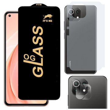 3-in-1 Full Protection for Xiaomi mi 11 lite 4g: HD + Matte + Camera