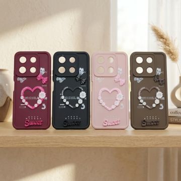 Infinix Note 30 Back Cover – Kitty Heart Multicolor
