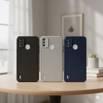 iTel A48 Protective Shell Elegant Leather Texture and Vibrant Palette