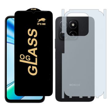 Honor x5b plus HD OG Premium Quality Glass + Back Matte Thin Sheet Protector 2-in-1 Deal