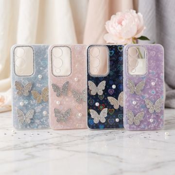 Still Glitter Sparkling Butterfly Stone Case for Vivo Y17s