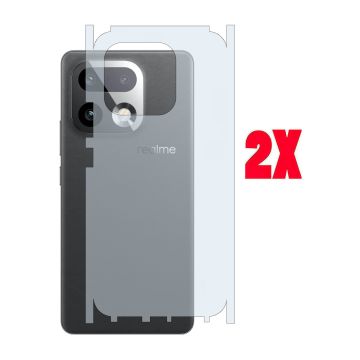 Realme 16 Pro plus Carbon Fiber Back Matte Film Anti-Scratch Soft Skin - 2Pcs 