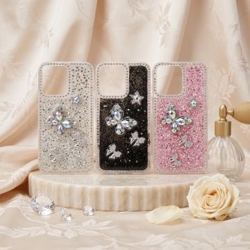 Oppo A6 Pro Shining Glitter Multicolor Butterfly Girls Case