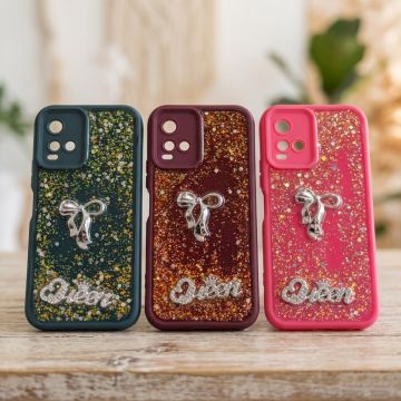 Vivo Y33s Queen Still Glitter Case Glossy Finish