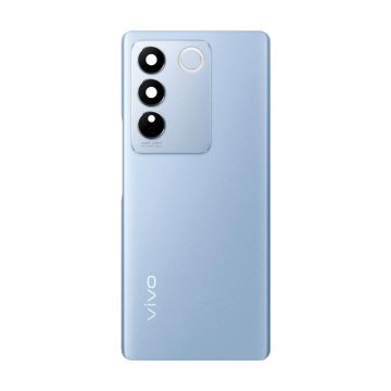 Vivo V27 Back Battery Door with Camera Lens Glass - Blue