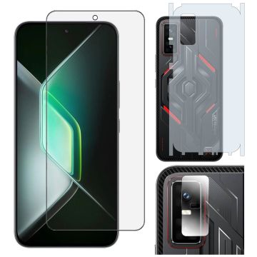 Infinix GT 30 Pro Gorilla Glass 9H Unbreakable Premium Protector + Back Matte Thin Sheet Protector + 9H Back Camera Lens Protector 3-in-1 Pack