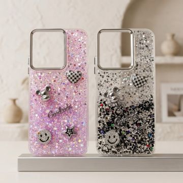 Xiaomi Redmi 15C Girly Glitter Case Good Luck Heart Edition