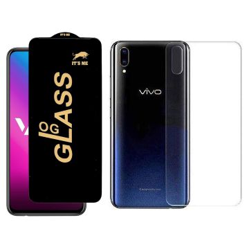 2-in-1 360 Protection for Vivo v11 pro: HD Glass + Back Jelly