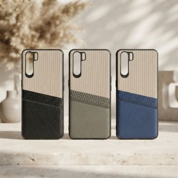 Oppo Reno 3 Case Multicolor Dual Tone Premium Soft Leather Back Cover
