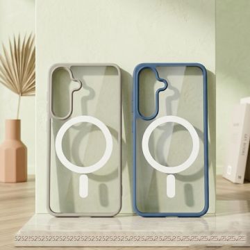Samsung S25 Transparent Shockproof Case with Colored Bumper Frame