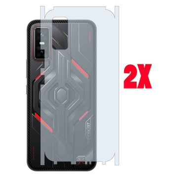 Infinix GT 30 Pro Carbon Fiber Back Matte Film Anti-Scratch Soft Skin - 2Pcs 