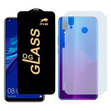 2-in-1 360 Protection for Huawei p smart 2019: HD Glass + Back Matte