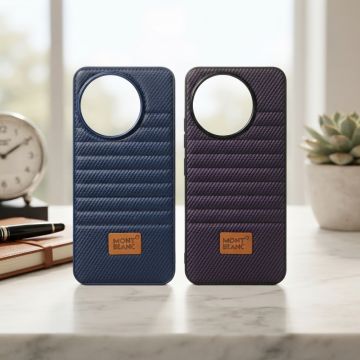 Tecno Spark 30 Pro Elegant Leather Patch Mont Blanc Back Case For Tecno Spark 30 Pro
