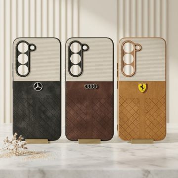 Fashionable Tecno Spark 40 Pro Leather Case with Car Logo Branding