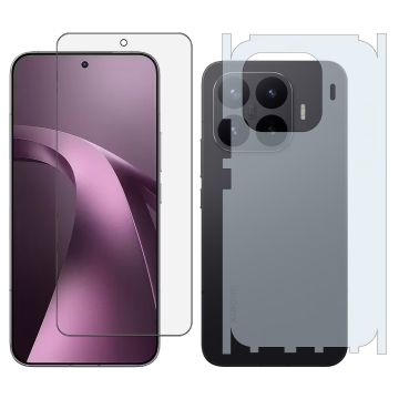 Xiaomi 17T Pro Gorilla Glass 9H Unbreakable Premium Protector Glass + Back Matte Thin Sheet Protector 2-in-1 Pack