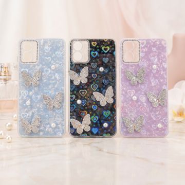 Still Glitter Sparkling Butterfly Stone Case for Samsung A06
