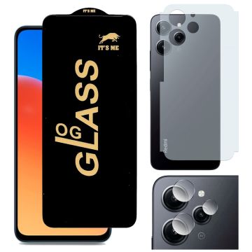 3-in-1 Full Protection for Xiaomi redmi 12 4g: HD + Matte + Camera